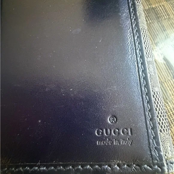 Gucci EUC Blue GG Imprime Canvas Continental Bifold Long Wallet - Picture 7 of 10